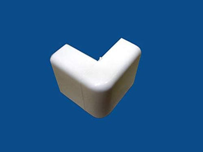 Kable Kontrol Wall Cord Cover Cable Raceways – Outside Elbow – 1.25” Width – 0.43” Height – 1 Pc/Pack | Paintable White PVC | TV Wire Concealer | Plastic Wire Conduit