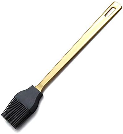 Berglander Gold Basting Brush, Kitchen Brush For Cooking With Titanium Gold Plating, Barbeque Brush, Pastry Brush, BBQ Brush, Dishwasher Safe, Easy to Clean