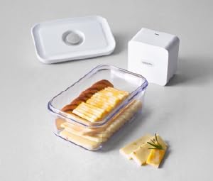 VAKUEN Premium Airtight Food Storage Containers, Mini Rectangular 2pc/set(0.53qt), Smart One-Click Seal Lid, No Hinges, 100% Leak Proof, BPA-FREE, Dishwasher, Freezer & Microwave Safe