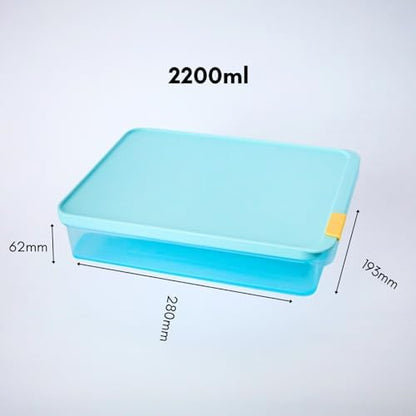 LocknLock Freezer Fit Plastic Freezer Containers | Stackable Food Storage for Meal Prep | Microwave & Dishwasher Safe | BPA Free Freezer Container with Lid, 2.2L