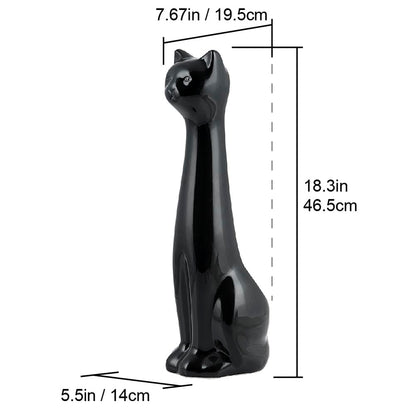 Cat 3 Piece Black Ceramic Toilet Brush Holder with White Plastic Brush and Soap Dispenser Set