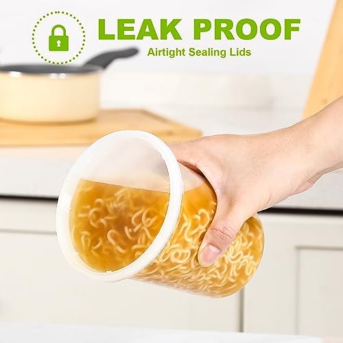 AOZITA 40 Sets 32 oz Plastic Deli Food Containers With Lids, Airtight Food Storage Containers, Freezer/Dishwasher/Microwave Safe, Soup Containers For Takeout Meal Prep Storage