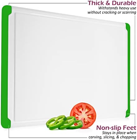 Large Plastic Cutting Board for Kitchen, 18-Inch Reversible Chopping Board