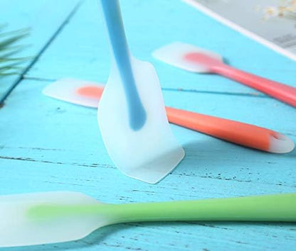 HiramWare Silicone Spatula Set of 4 - Heat Resistant Flexible Spatula 450F with Stainless Steel Core - Food Grade Premium Good Grip Kitchen Utensils - Seamless, Heavy Duty, BPA Free, Dishwasher Safe