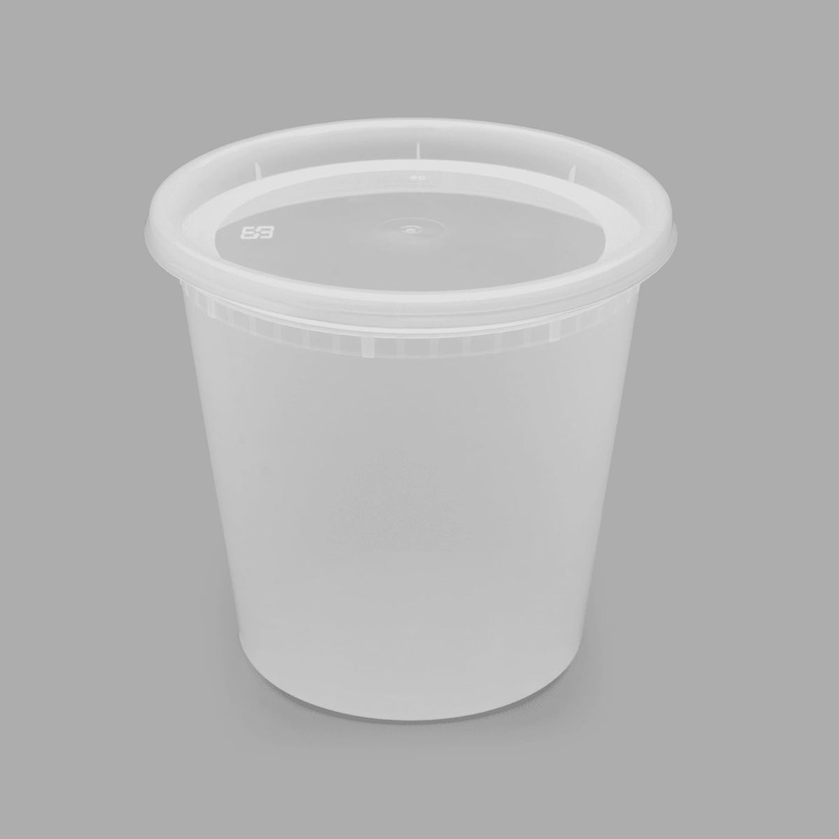 24oz 240 ct] Clear PP Injection Molded Round Deli Containers with Lids