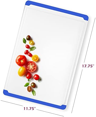 Large Plastic Cutting Board for Kitchen, 18-Inch Reversible Chopping Board
