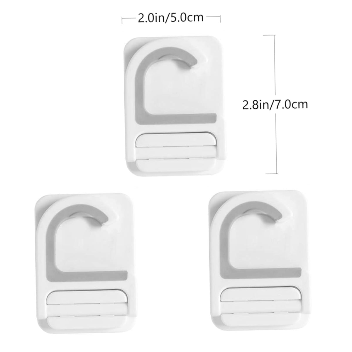3pcs Punch Wall Mounted Mop Organizer Broom Hooks Space Saving Mop Holder for Home Kitchen Bathroom Adhesive Rack