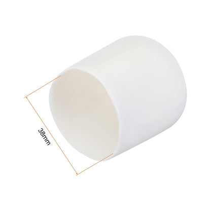 20pcs Rubber End Caps 38mm ID Vinyl Round Tube Bolt Cap Cover Screw Thread Protectors White