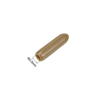 20pcs Rubber End Caps 2.5mm ID Vinyl PVC Round Tube Bolt Cap Cover Screw Thread Protectors Light Brown