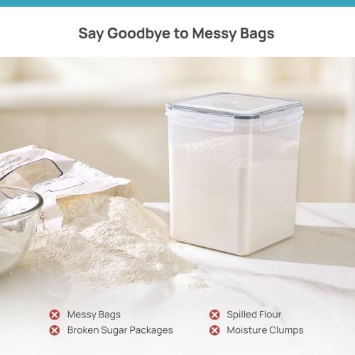 Vtopmart 5 PCS Flour and Sugar Storage Container Sets for Regular Bakers