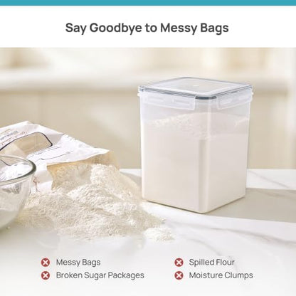 Vtopmart 5 PCS Flour and Sugar Storage Container Sets for Regular Bakers