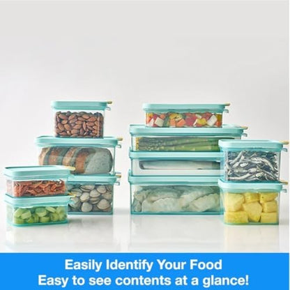 LocknLock Freezer Fit Plastic Freezer Containers | Stackable Food Storage for Meal Prep | Microwave & Dishwasher Safe | BPA Free Freezer Container with Lid, 2.2L