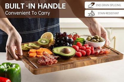 THETCHRY Walnut Wood Cutting Boards for Kitchen, End Grain Chopping Board