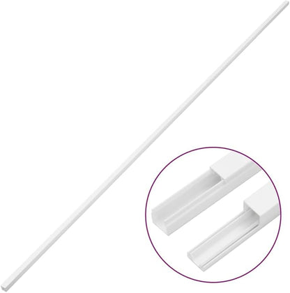Cable Trunking Raceway Kit, 32.8ft Cord Cover for Wire Management, 0.6 x 0.4 Inch PVC Wall Cable Hider for Office and Home, 10 Pcs Pack, Screwable