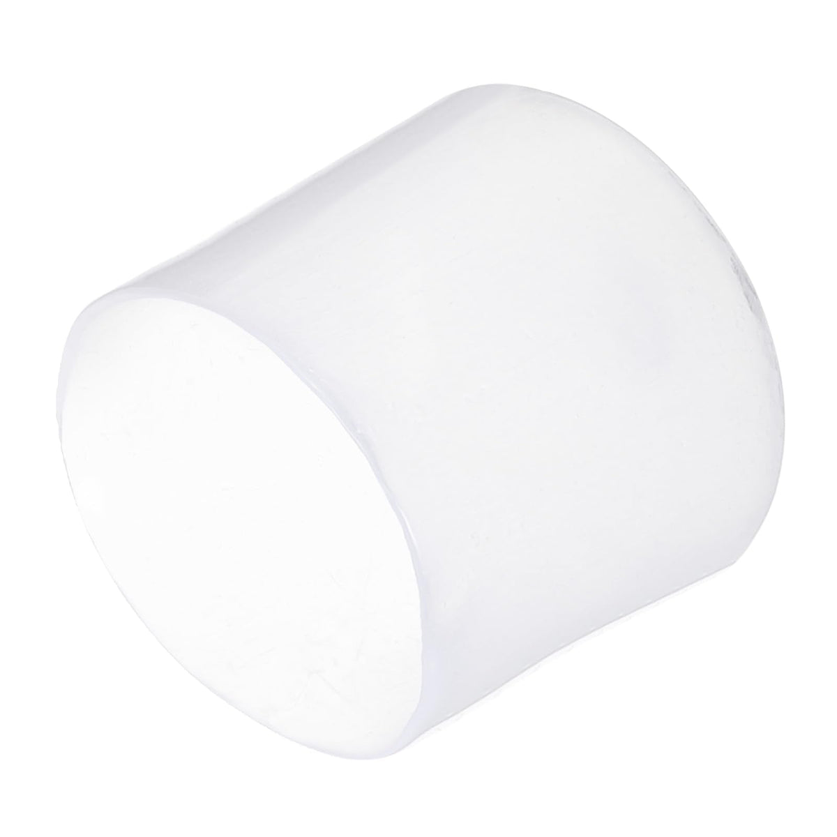 20pcs Rubber End Caps 32mm ID Vinyl PVC Round Tube Bolt Cap Cover Screw Thread Protectors Clear