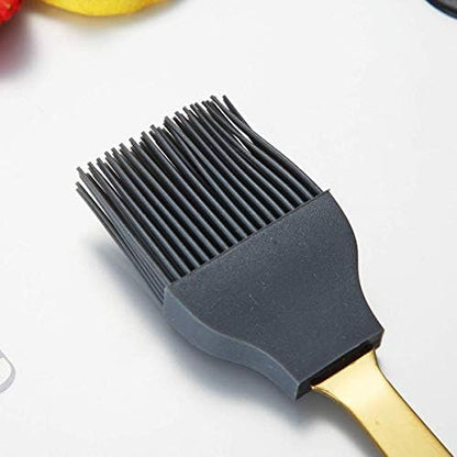 Berglander Gold Basting Brush, Kitchen Brush For Cooking With Titanium Gold Plating, Barbeque Brush, Pastry Brush, BBQ Brush, Dishwasher Safe, Easy to Clean