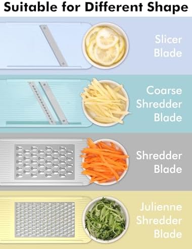 Geedel Professional Mandoline Slicer for Kitchen, Multi Purpose Vegetable Slicer Cutter, Vegetable Cutter Onion Cutter for Veggie Fruit Cheese