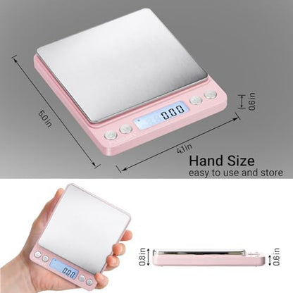 Fuzion Digital Scale .01 Gram Accuracy, 500g Small Kitchen Food Scales
