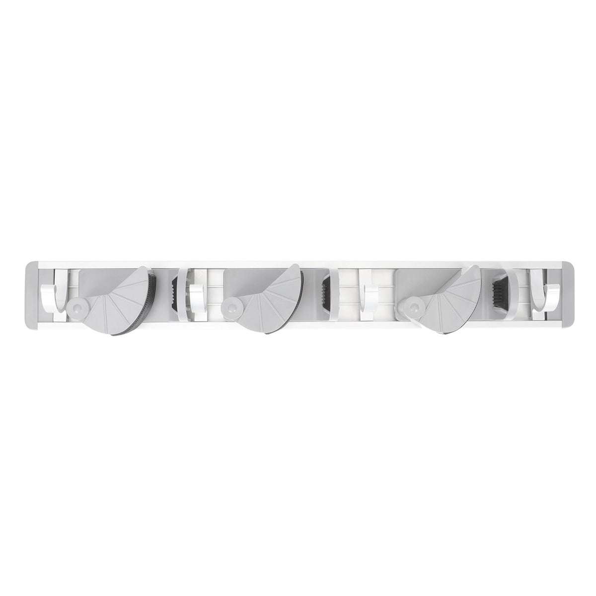Punch free Wall Mounted Mop and Broom Holder Rack with Space Aluminum Hooks