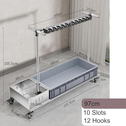 Commercial Mop and Broom Holder