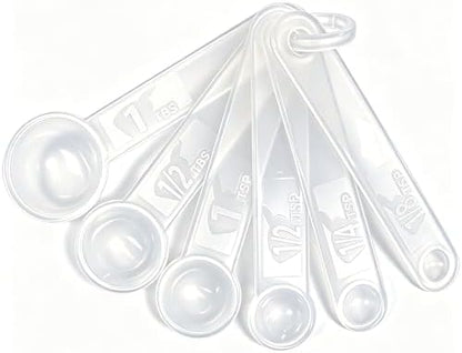 6 PCS Measuring Spoons Set,Translucent