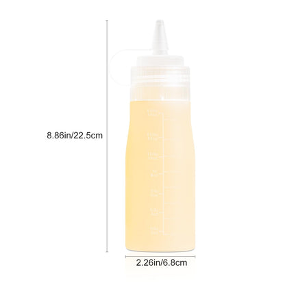 16 oz Silicone Squeeze Bottles for Sauces & Oil (4 Count)