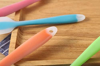 HiramWare Silicone Spatula Set of 4 - Heat Resistant Flexible Spatula 450F with Stainless Steel Core - Food Grade Premium Good Grip Kitchen Utensils - Seamless, Heavy Duty, BPA Free, Dishwasher Safe