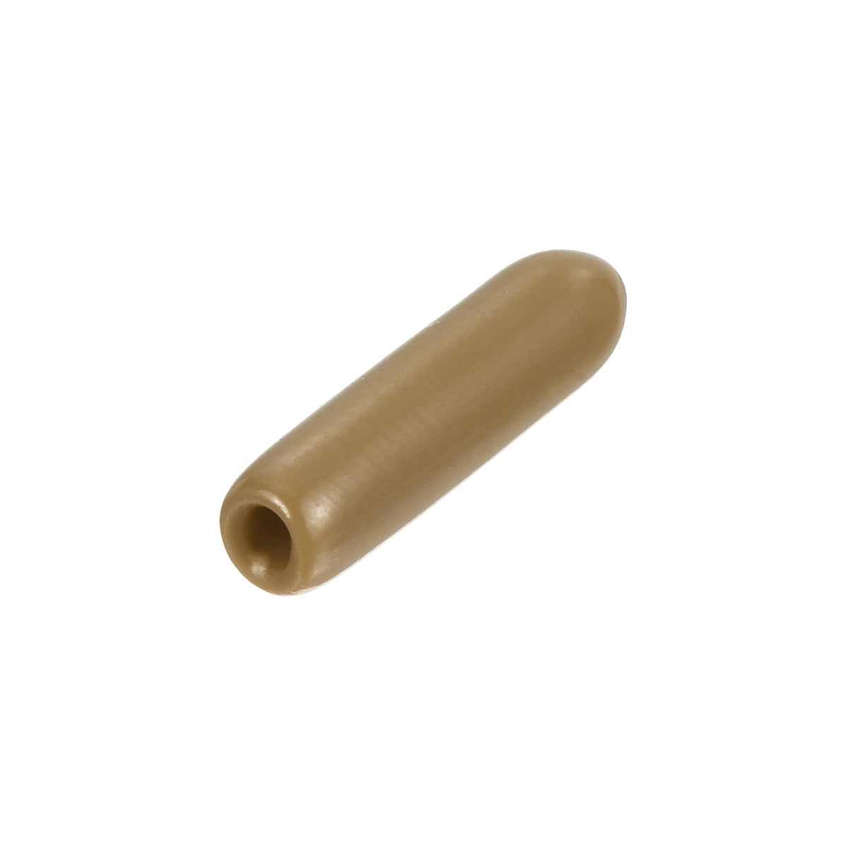 20pcs Rubber End Caps 2mm ID Vinyl PVC Round Tube Bolt Cap Cover Screw Thread Protectors Light Brown