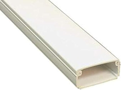Kable Kontrol Wall Cord Cover Cable Raceways – 78” Length – 0.75” Width – 0.43” Height – 20 Pc/Pack | Two-Piece Configuration | Paintable White PVC | TV Wire Concealer | Plastic Wire Conduit