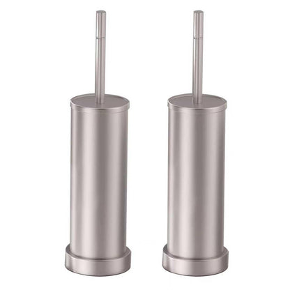 2 Pack Brushed Nickel Toilet Brush with Holder (2 Count)
