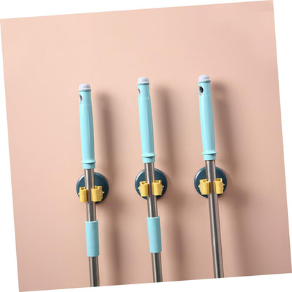3pcs Space saving Mop Broom Clamp Wall Mount Suction Cup Gripper for Cleaning Tools No Drilling