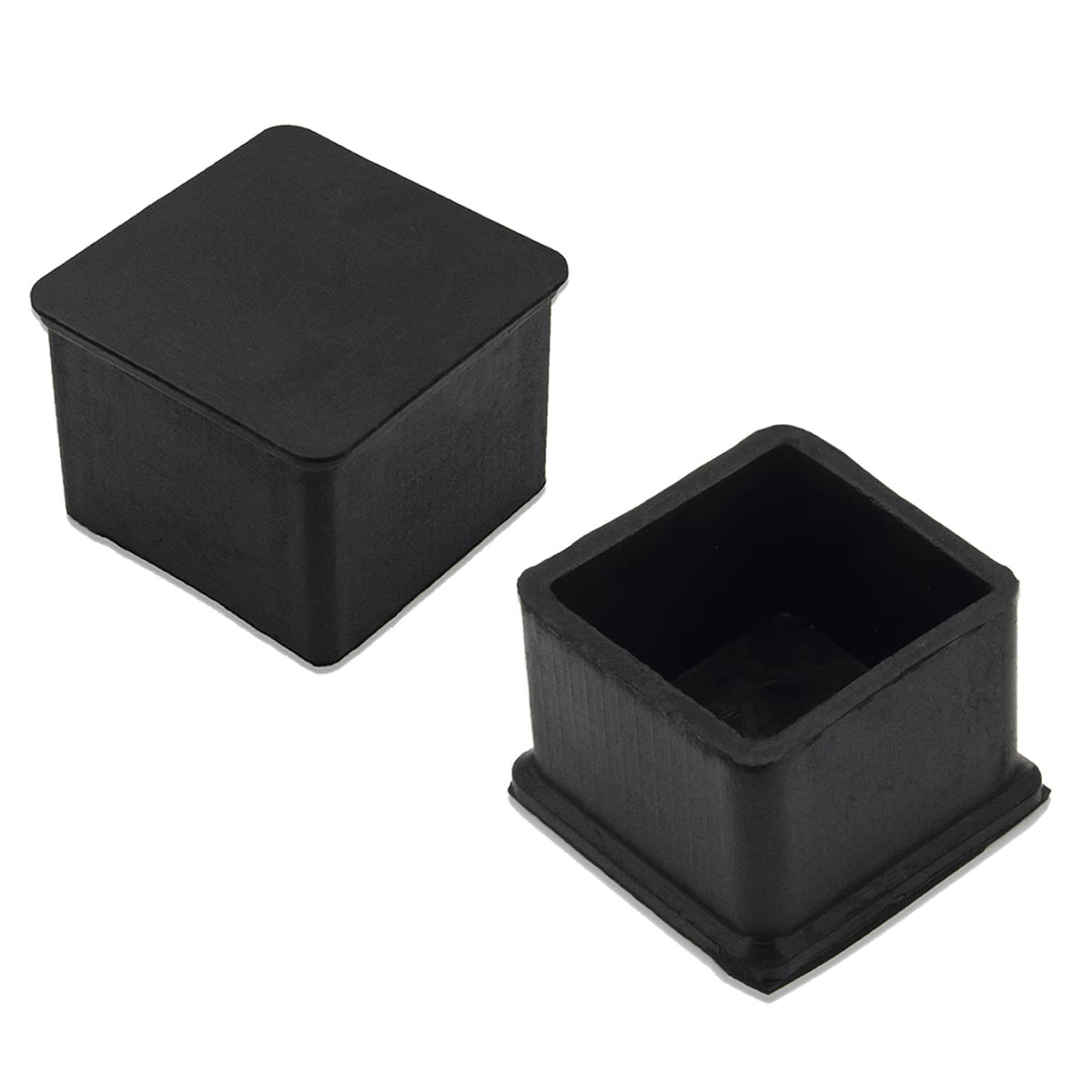 Non Slip Thick Rubber Leg Tips Floor Protectors Square Chair Leg Caps 20pcs (20 Count)
