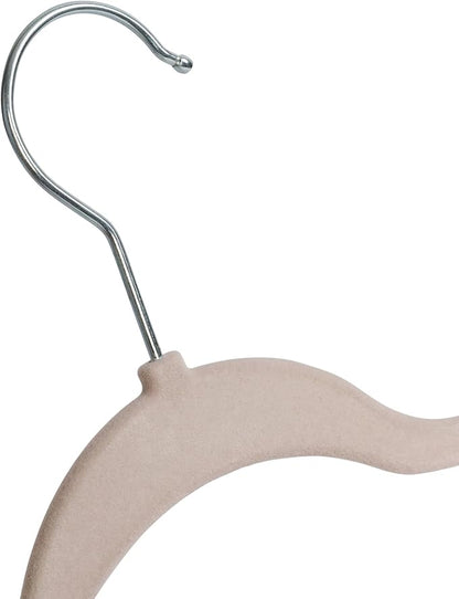 Honey-Can-Do 25-Pack Slim-Profile Non-Slip Velvet Hangers, Dusty Pink HNG-09738 Pink