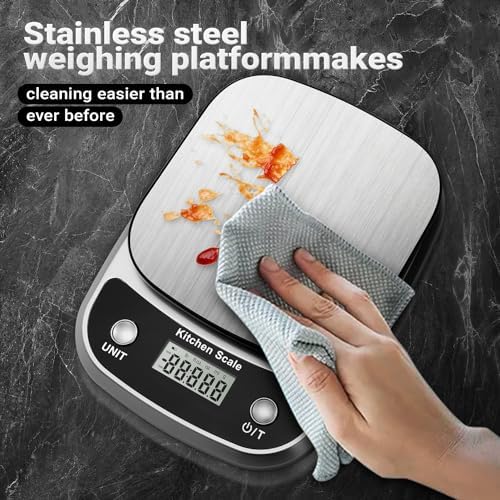 GRAM PRES Food Kitchen Scale Digital Weight Grams and Oz 10kg/1g
