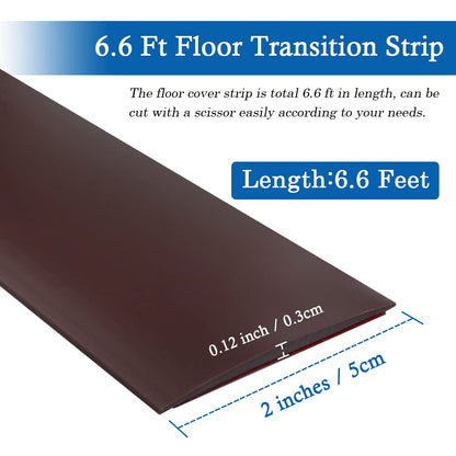 Vinyl Floor Transition Strip Self Adhesive Threshold Strip (6.56 Foot)
