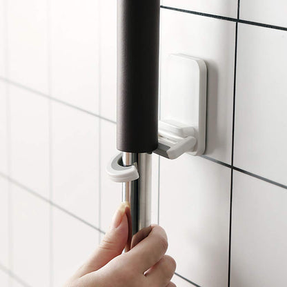 Punch Free Mop Hooks Adhesive Broom Holder Wall Mount 3 (3 Count)