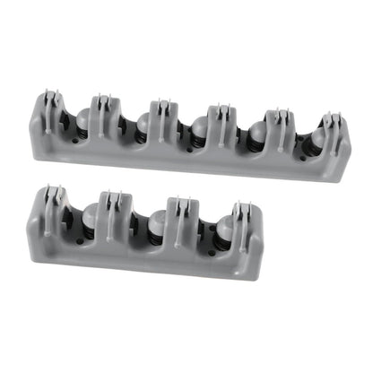 Umbrella Clip Mop Broom Holder Wall Mounted Storage Rack Ball Slots Hooks Garage Tool Storage Broom Wall Mount Grey