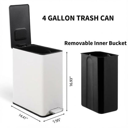 15 L Kitchen Step Trash Can