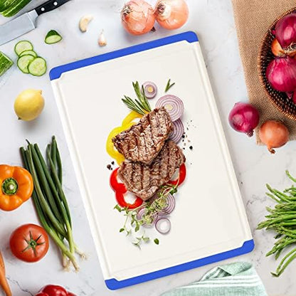 Large Plastic Cutting Board for Kitchen, 18-Inch Reversible Chopping Board