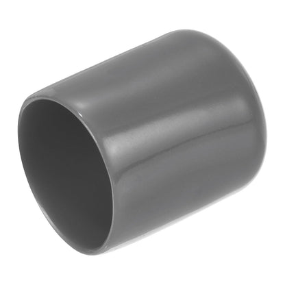 20pcs Rubber End Caps 22mm ID Vinyl PVC Round Tube Bolt Cap Cover Screw Thread Protectors Dark Grey