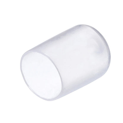 20pcs Rubber End Caps 15mm ID Vinyl PVC Round Tube Bolt Cap Cover Screw Thread Protectors Clear