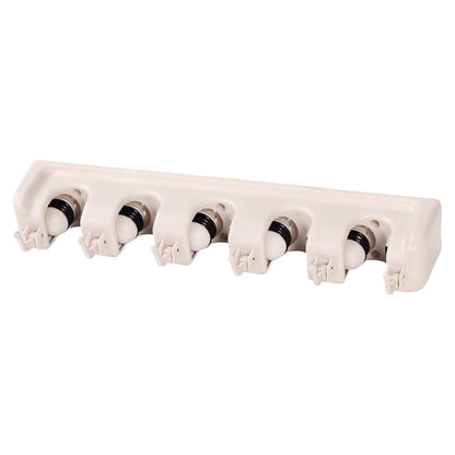 Mop Holder Wall Mount 5 Slots Heavy Duty Organizer Shelf