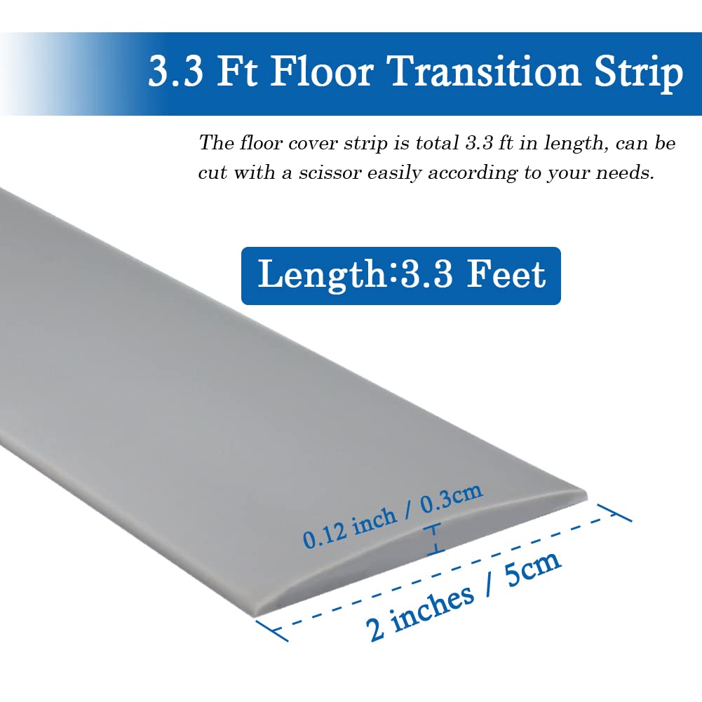 Vinyl Floor Transition Strip Self Adhesive Threshold Strip (3.3 Foot)
