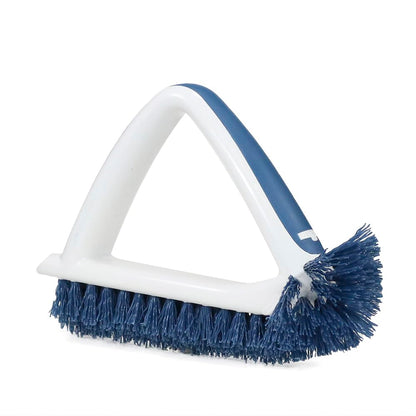 2-in-1 Grout and Corner Scrubber Brush Tool, Crevice Bathroom Cleaning Supplies for Showers, Door Tracks, Tile, and Bathtubs, Household 360-Degree Scrubbing Power