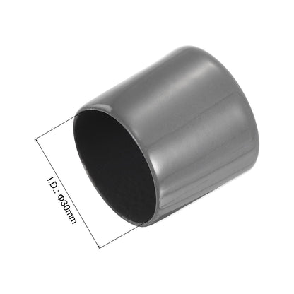 20pcs Rubber End Caps 30mm ID Vinyl Cap Cover Screw Protectors Dark Grey