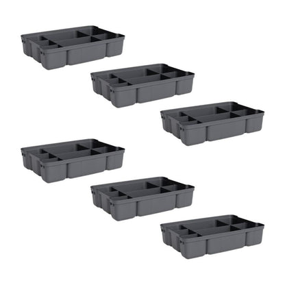 Storage Container Organizing Tray for Superio Bin or Drawer Plastic Organize Sewing (6 Count)