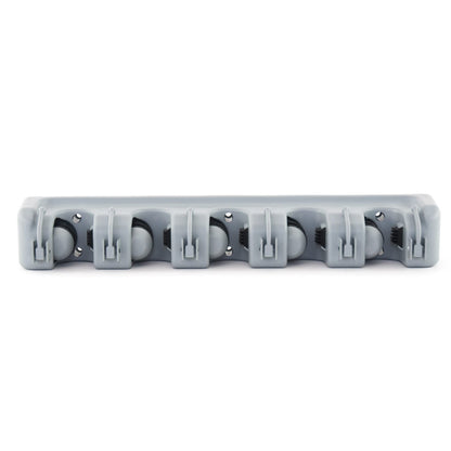 Broom Holder with 5 Holding Positions & 6 Hooks