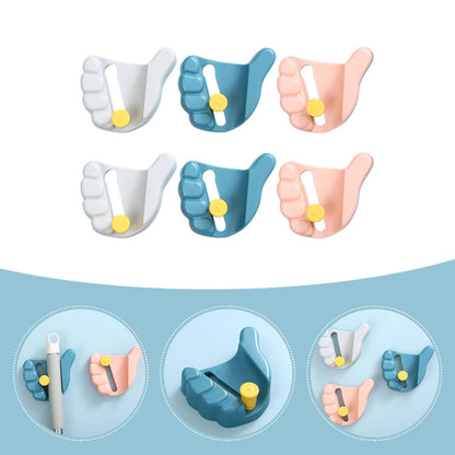 Punch Free Wall Mounted Mop Holder Clips 6pcs Anti