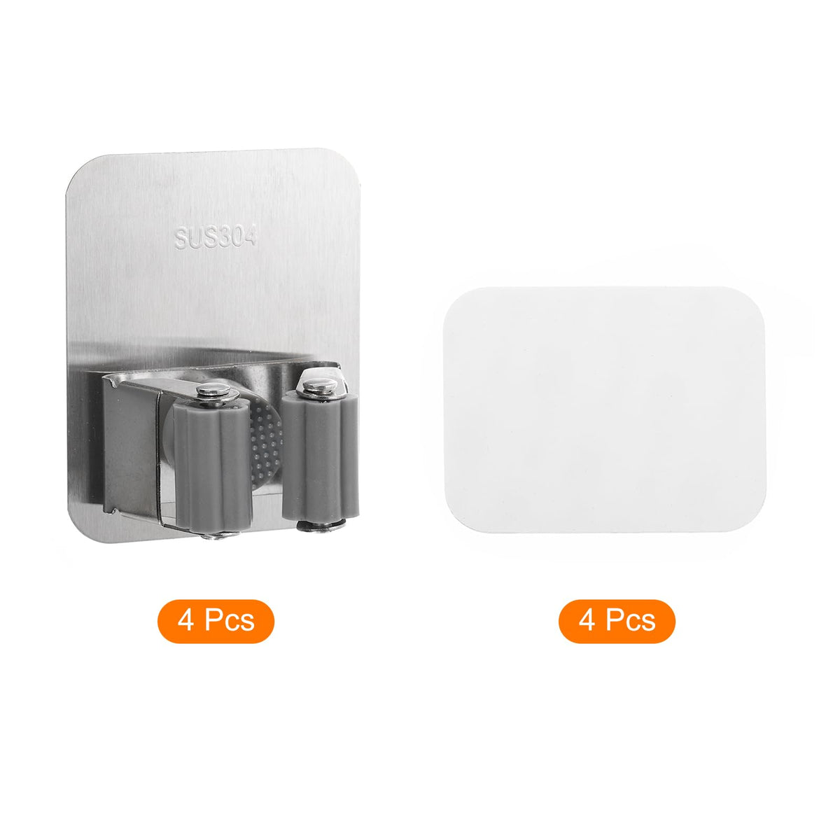 4pcs Mop Broom Holder Wall Mount