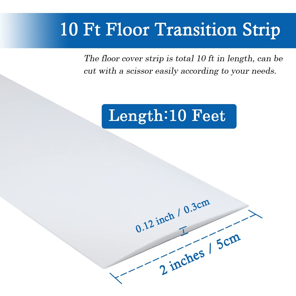 Vinyl Floor Transition Strip Self Adhesive Threshold Strip (10 Foot)